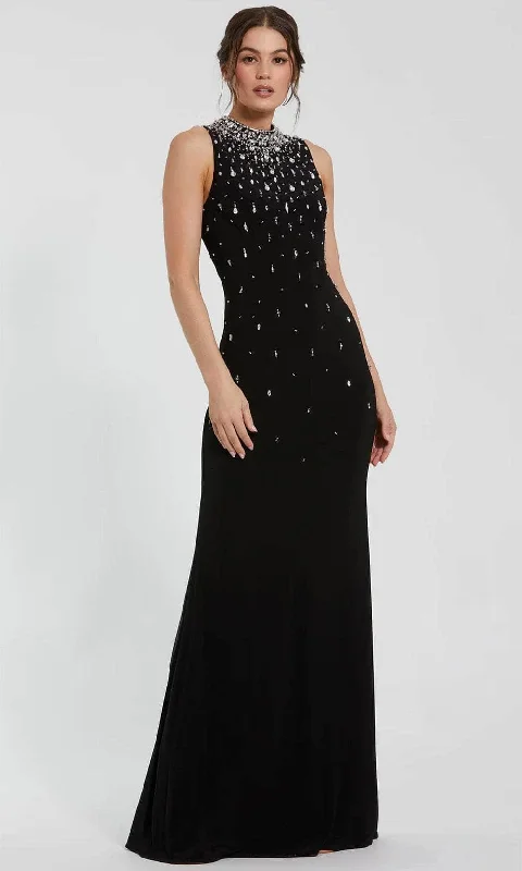 Sheath - style wedding guest dresses with lace overlaysMac Duggal 2260 - High Neck Rhinestone Ornate Prom Gown Sheath - style wedding guest dresses with lace overlaysMac Duggal 2260 - High Neck Rhinestone Ornate Prom Gown