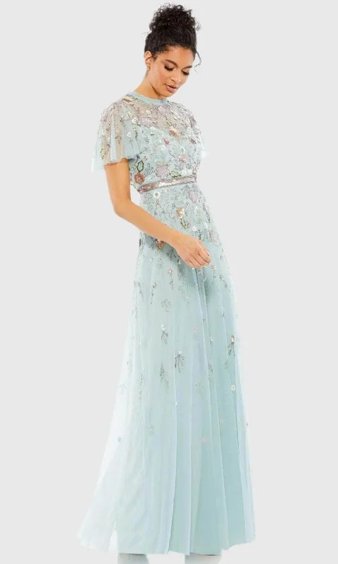 Lace - trimmed wedding guest dresses in blush pinkMac Duggal A9136 - Ruffled High Neck Beaded Evening Gown Lace - trimmed wedding guest dresses in blush pinkMac Duggal A9136 - Ruffled High Neck Beaded Evening Gown