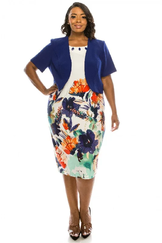 Satin - lined cocktail dresses with a lace outer layerMaya Brooke Short Floral 2 Piece Dress Plus Size Satin - lined cocktail dresses with a lace outer layerMaya Brooke Short Floral 2 Piece Dress Plus Size