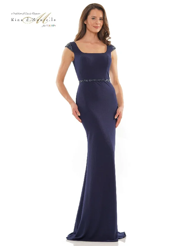 Wrap - style wedding guest dresses with bow accentsRina di Montella Long Mother of the Bride Gown 2762 Wrap - style wedding guest dresses with bow accentsRina di Montella Long Mother of the Bride Gown 2762