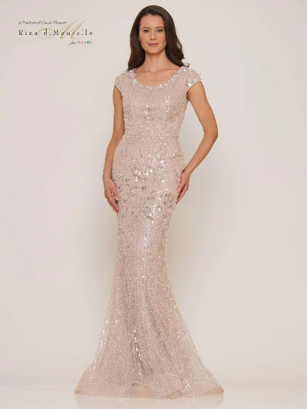 Sequined wedding guest dresses for an evening weddingRina di Montella Mother of the Bride Long Gown 2753 Sequined wedding guest dresses for an evening weddingRina di Montella Mother of the Bride Long Gown 2753