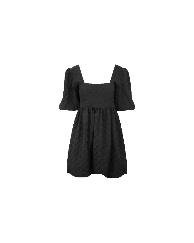 TULIP MINI DRESS BLACK