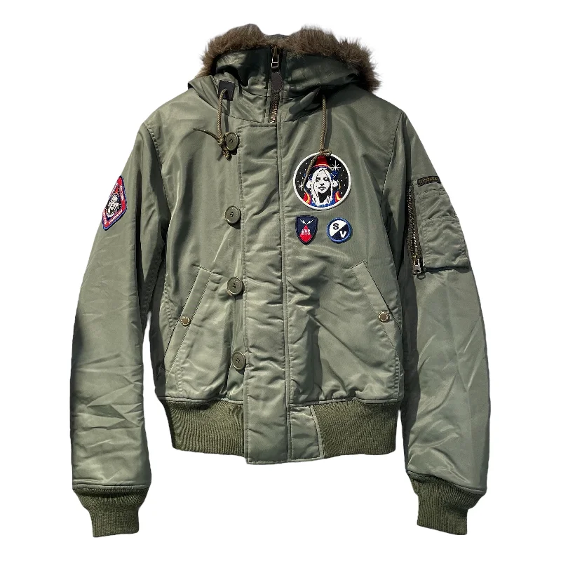 Shearling - lined women's leather coats for ultimate warmth and luxuryHYSTERIC GLAMOUR/Jacket/S/Khaki/Nylon/01193AB02 Shearling - lined women's leather coats for ultimate warmth and luxuryHYSTERIC GLAMOUR/Jacket/S/Khaki/Nylon/01193AB02