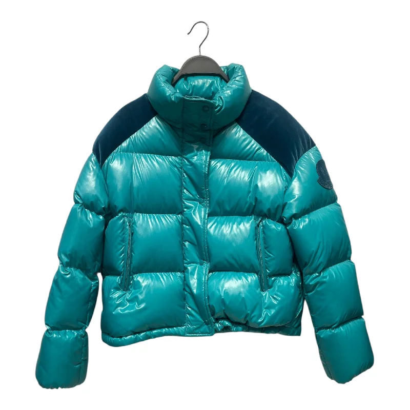 Embroidered women's cotton coats in a bohemian pattern for a unique designMONCLER/Coat/0/Nylon/BLU/Chouette Velvet Shoulder Panel Embroidered women's cotton coats in a bohemian pattern for a unique designMONCLER/Coat/0/Nylon/BLU/Chouette Velvet Shoulder Panel