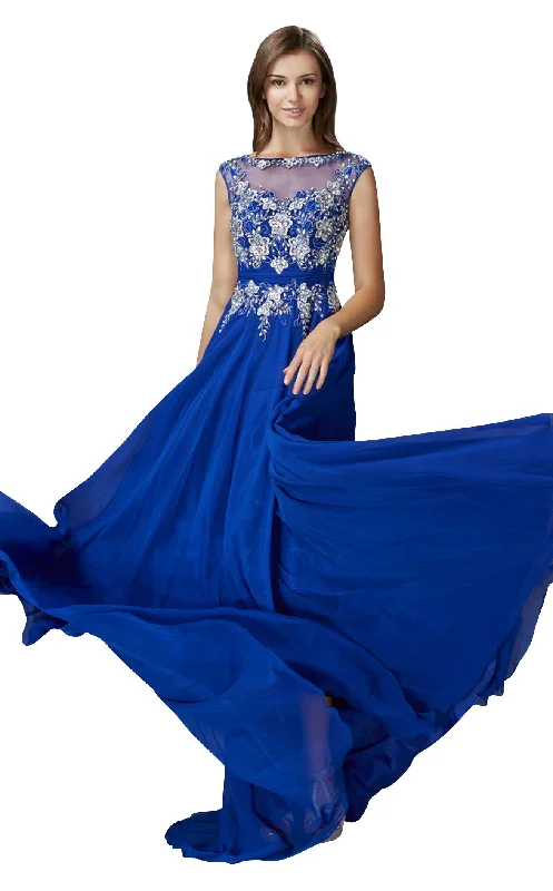 Tea - length formal dresses with lace trim for a semi - formal promElizabeth K GL2056 Dress Tea - length formal dresses with lace trim for a semi - formal promElizabeth K GL2056 Dress