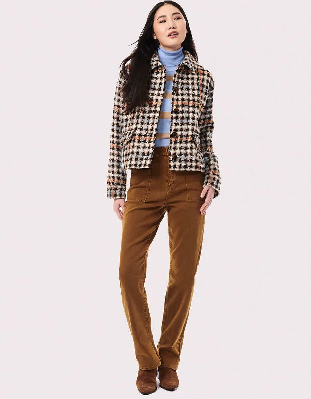 Women's pea coats with brass buttons for a nautical - inspired styleHayden Houndstooth Wool Jacket Women's pea coats with brass buttons for a nautical - inspired styleHayden Houndstooth Wool Jacket