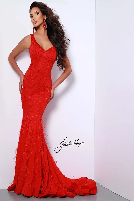 Prom dresses with lace - trimmed sleeves and empire - style waists for a flattering and vintage - inspired formal affairJohnathan Kayne 2406 Prom dresses with lace - trimmed sleeves and empire - style waists for a flattering and vintage - inspired formal affairJohnathan Kayne 2406