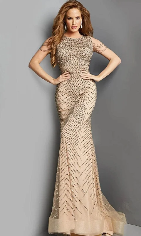 A - line formal dresses with beaded lace appliques for formal eventsJovani 02128 - Embellished Sheath Evening Dress A - line formal dresses with beaded lace appliques for formal eventsJovani 02128 - Embellished Sheath Evening Dress