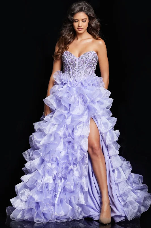 Bodycon dress with a transparent panel​Jovani 37322 Long Formal Prom Dress