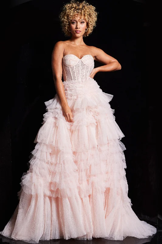 Bodycon dress with a belted waist for a defined figureJovani 38540 Long Prom Formal Beaded Ball Gown Bodycon dress with a belted waist for a defined figureJovani 38540 Long Prom Formal Beaded Ball Gown