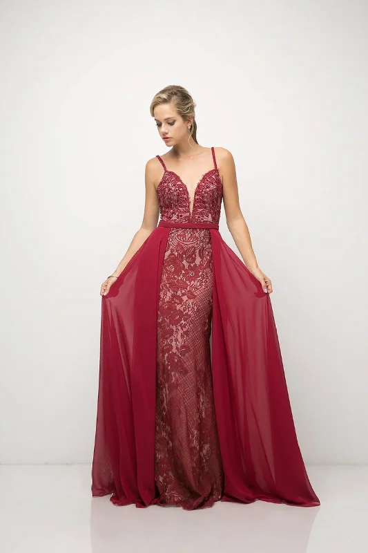 Prom dresses with keyhole backs and rhinestone - studded straps for a flirty lookLa Vera UT254 Dress