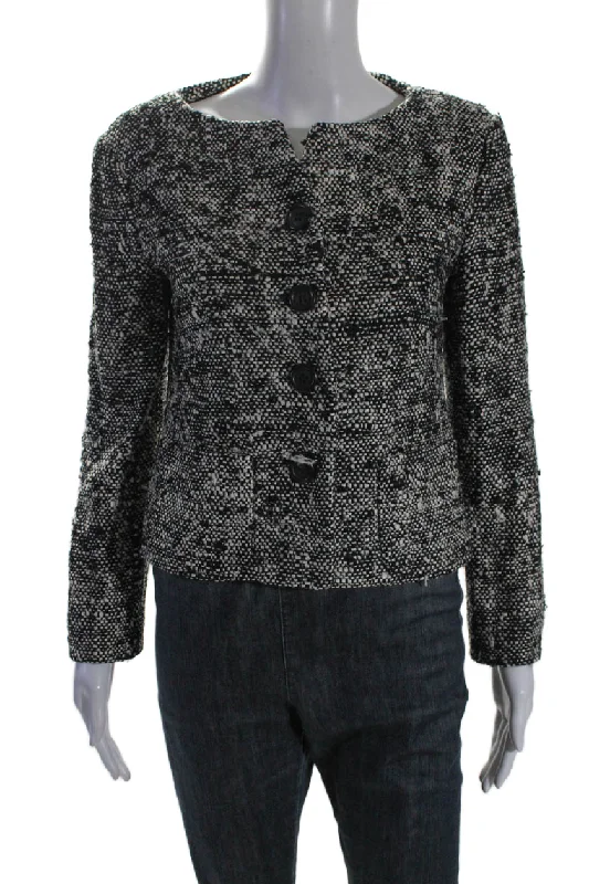Plus size women's wool blend coats for a warm and stylish winterLee Anderson Womens Black Silk Textured Crew Neck Button Front Jacket Plus size women's wool blend coats for a warm and stylish winterLee Anderson Womens Black Silk Textured Crew Neck Button Front Jacket