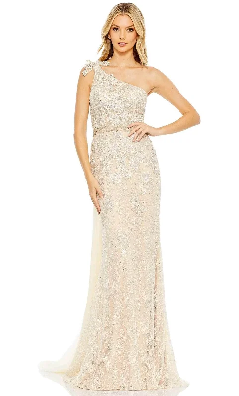 Mac Duggal 79315 - One Shoulder Lace Sheath Gown