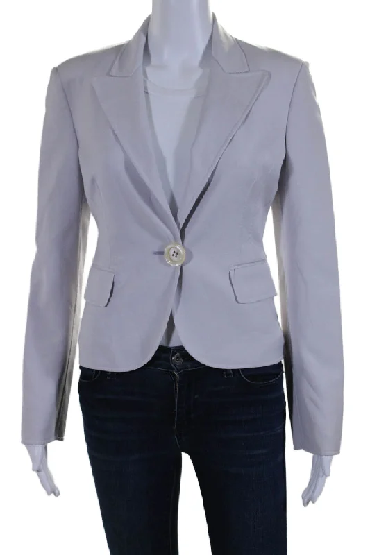 Mid - length women's down coats in a slim fit for a modern and sleek appearanceMichael Kors Womens V-neck Collar Buttoned Blazer Duster Purple Mid - length women's down coats in a slim fit for a modern and sleek appearanceMichael Kors Womens V-neck Collar Buttoned Blazer Duster Purple