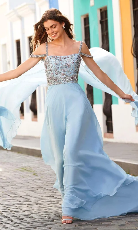 Sheath formal dresses with metallic thread detailing for a modern promSherri Hill - 54390 Beaded Cold Shoulder Gown Sheath formal dresses with metallic thread detailing for a modern promSherri Hill - 54390 Beaded Cold Shoulder Gown