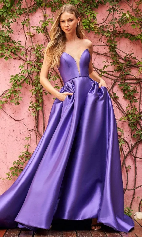 Sherri Hill - 55005 Plunging High Slit Gown