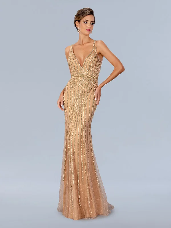 Stella Couture 24309 Formal Long Prom Glitter Dress