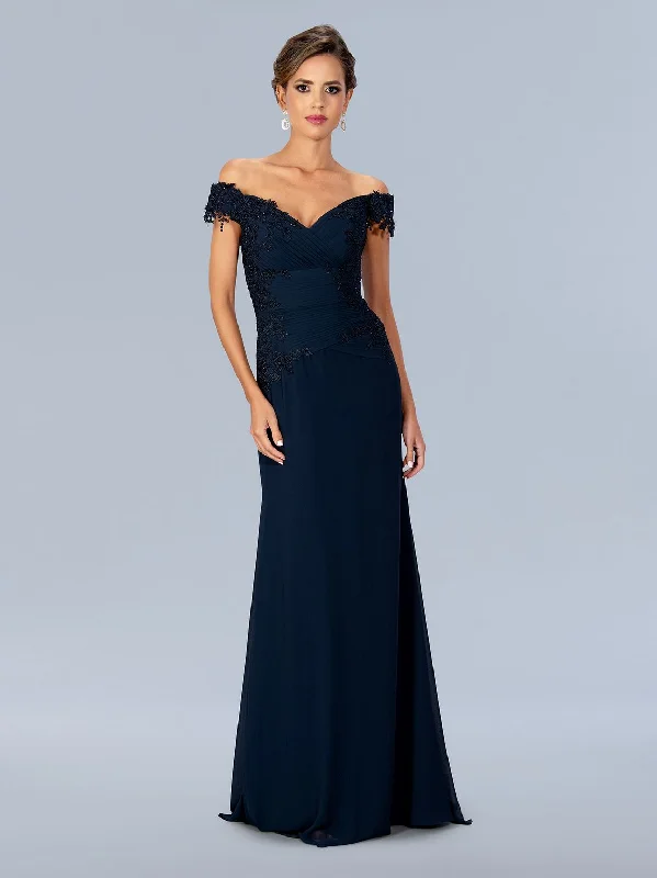 Stella Couture 24319 Long Formal Pleated Mother of the Bride Dress