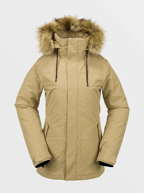 Quilted down women's coats with removable hoods for outdoor activitiesWomens Fawn Insulated Jacket - Dark Khaki Quilted down women's coats with removable hoods for outdoor activitiesWomens Fawn Insulated Jacket - Dark Khaki
