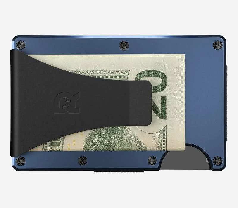 Pocket - Equipped Women Long Sleeve Top for Added FunctionalityAluminum | Alpine Navy Minimalist Wallet - Money Clip Pocket - Equipped Women Long Sleeve Top for Added FunctionalityAluminum | Alpine Navy Minimalist Wallet - Money Clip