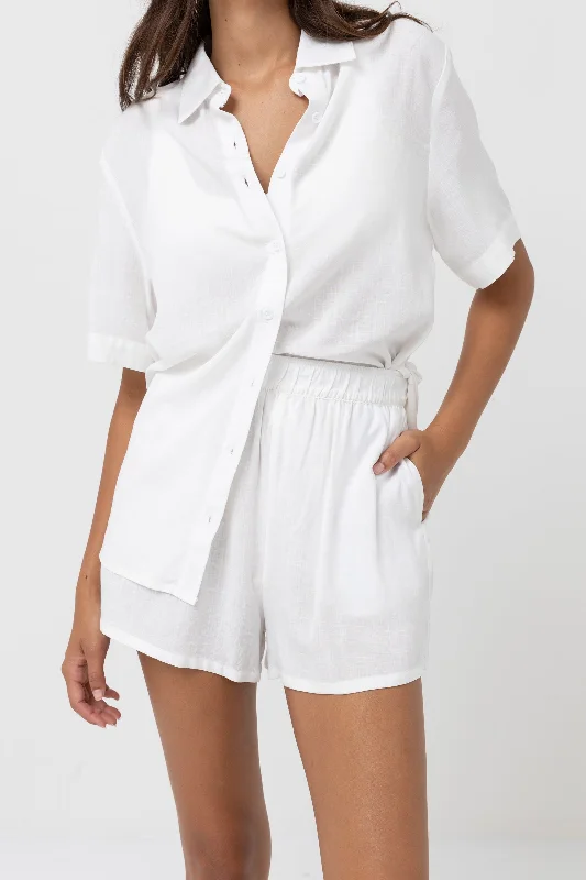 High - Waisted Women Shorts for a Retro and Flattering LookClassic Beach Short White High - Waisted Women Shorts for a Retro and Flattering LookClassic Beach Short White