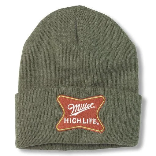 Pocket - Equipped Women Long Sleeve Top for Added FunctionalityCuffed Knit Beanie: Miller High Life