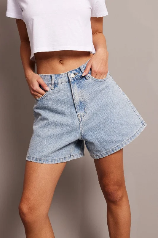 Denim Women Shorts with Distressed Details for a Casual VibeDenim Mom Denim Short High Rise Denim Women Shorts with Distressed Details for a Casual VibeDenim Mom Denim Short High Rise