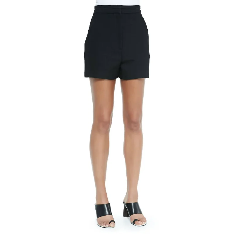 Jeanette Women Shorts with a Soft and Comfortable FeelHigh Waist Short In Black