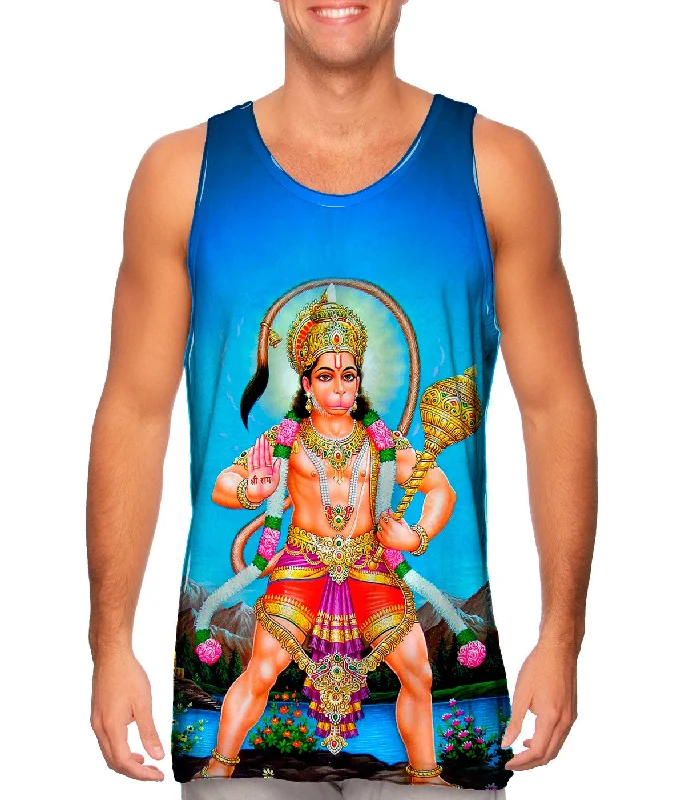Women's Cropped Tank Tops with Vintage Band LogosIndia - "Hanuman the Great"