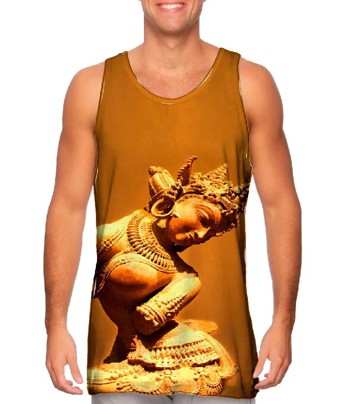 Women's Cropped Tank Tops with Vintage Band LogosIndian Art - "Statue Fertility God" Women's Cropped Tank Tops with Vintage Band LogosIndian Art - "Statue Fertility God"