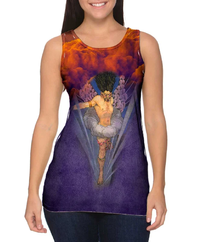High - Neck Women's Silk Blend Tank Tops for a Luxurious FeelIndian - "Genies Angel" High - Neck Women's Silk Blend Tank Tops for a Luxurious FeelIndian - "Genies Angel"