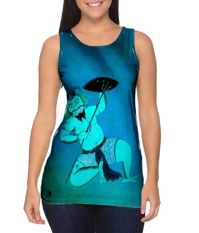 Women's Sleeveless Ribbed Tank Tops for a Trendy LookIndian - "Hyranyaksha the Asura" Women's Sleeveless Ribbed Tank Tops for a Trendy LookIndian - "Hyranyaksha the Asura"