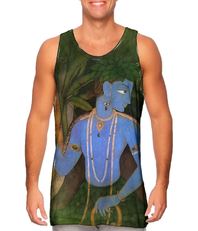 Plus Size Women's Side - Slit Tank Tops in Metallic ShadesIndian - "Rama Garden"