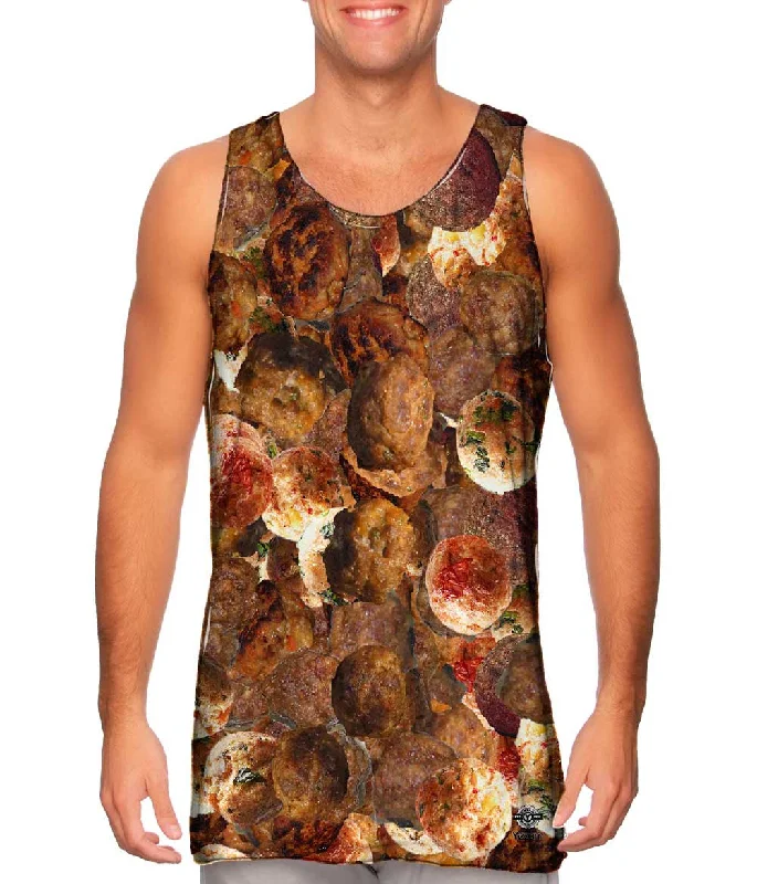 Plus Size Women's Criss - Cross Back Tank Tops in Neon ColorsItalian Meat Balls