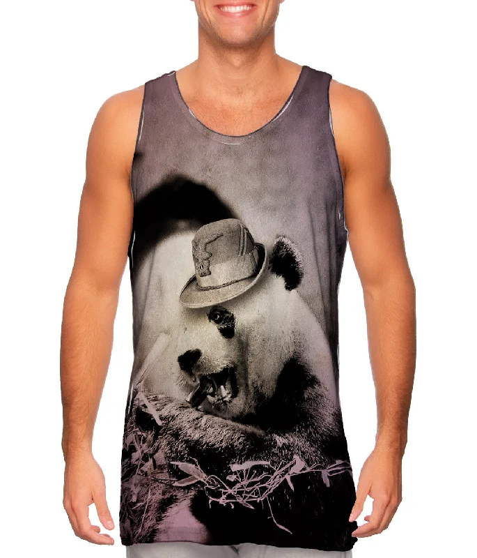 Scoop Neck Women's Linen Blend Tank Tops for SummerItalian Panda