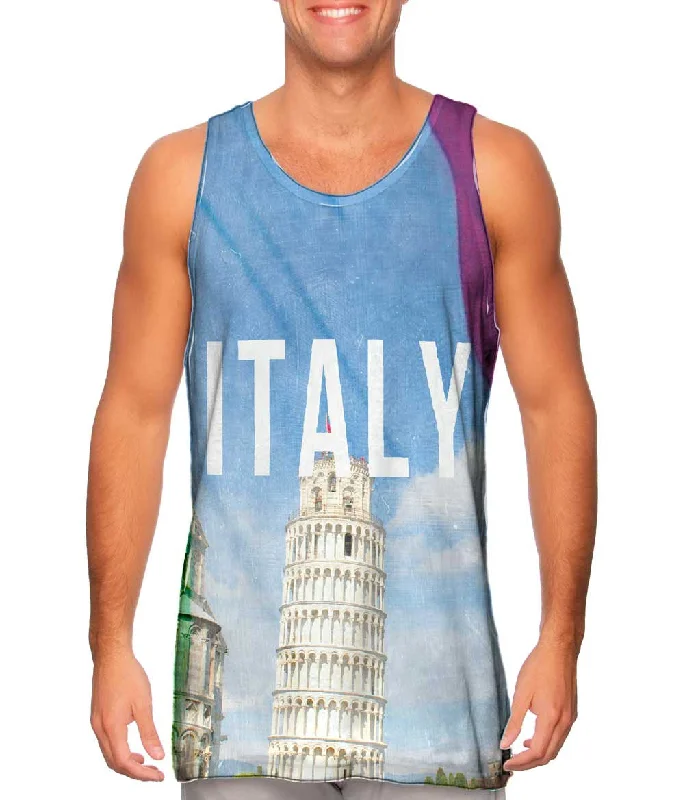 Crew Neck Women's Sustainable Tank Tops Made from Recycled MaterialsItaly Pride Tower Of Pisa Crew Neck Women's Sustainable Tank Tops Made from Recycled MaterialsItaly Pride Tower Of Pisa