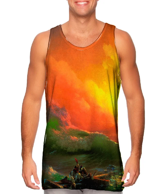 One - Shoulder Women's Rayon Blend Tank Tops for a Flowy LookIvan Aivazovsky - "The Ninth Wave" One - Shoulder Women's Rayon Blend Tank Tops for a Flowy LookIvan Aivazovsky - "The Ninth Wave"