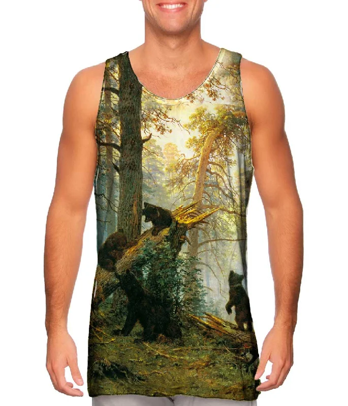 Square Neck Women's Organic Cotton Tank Tops in Earth TonesIvan Shishkin - "Morning In A Pine Forest" (1889) Square Neck Women's Organic Cotton Tank Tops in Earth TonesIvan Shishkin - "Morning In A Pine Forest" (1889)