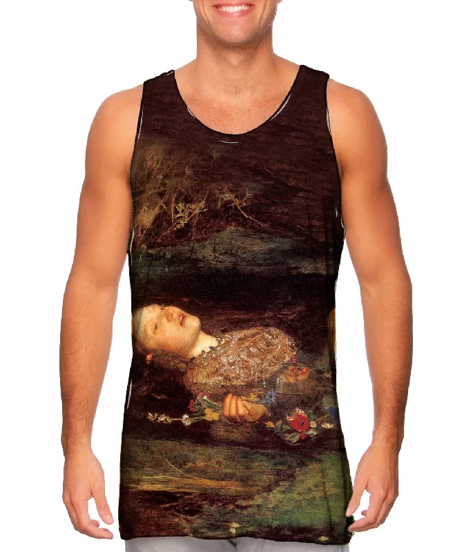Scoop Neck Women's Linen Blend Tank Tops for SummerJ John Everett Millais - "Ophelia" Scoop Neck Women's Linen Blend Tank Tops for SummerJ John Everett Millais - "Ophelia"