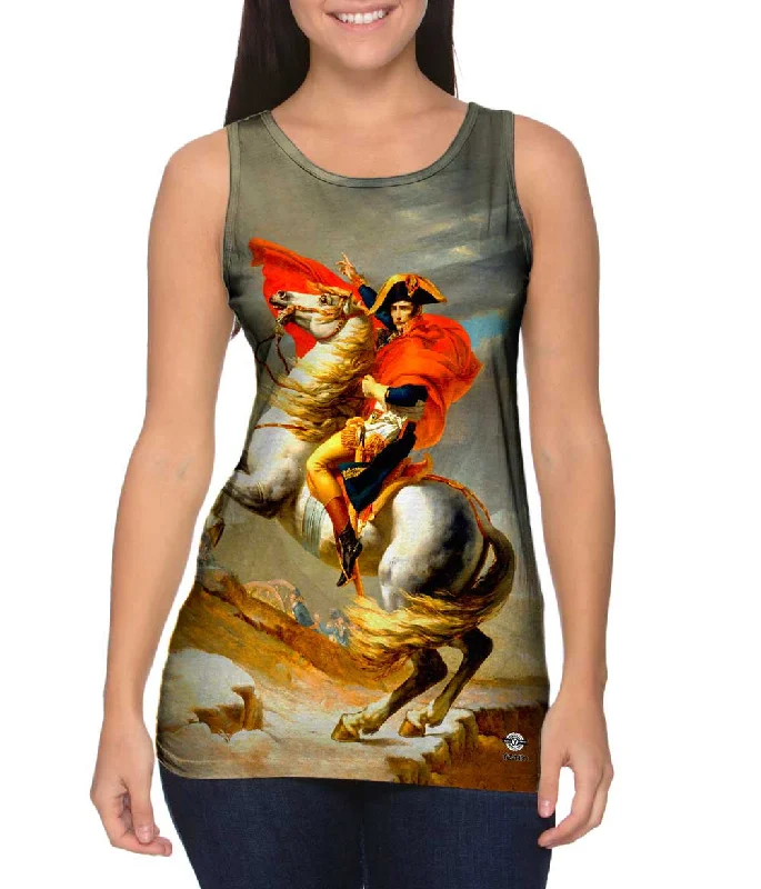Halter Neck Women's Modal Blend Tank Tops for ComfortJacques-Louis David - "Bonaparte franchissant le Grand-Saint-Bernard" (1801) Halter Neck Women's Modal Blend Tank Tops for ComfortJacques-Louis David - "Bonaparte franchissant le Grand-Saint-Bernard" (1801)