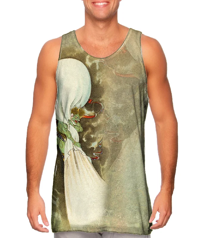 Scoop Neck Women's Linen Blend Tank Tops for SummerJapan - "Futen"