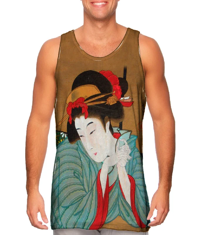 High - Neck Women's Silk Blend Tank Tops for a Luxurious FeelJapan - Hasegawa Sadanobu - "Beauty Reading Book" High - Neck Women's Silk Blend Tank Tops for a Luxurious FeelJapan - Hasegawa Sadanobu - "Beauty Reading Book"