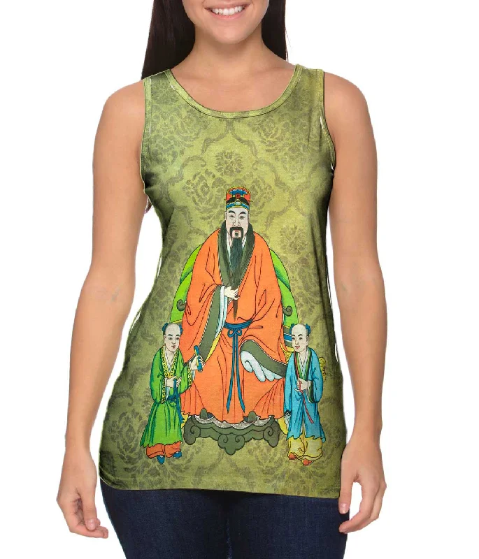 Women's Cropped Tank Tops with Vintage Band LogosJapan - "Hoatouo And His Two Attendants" Women's Cropped Tank Tops with Vintage Band LogosJapan - "Hoatouo And His Two Attendants"