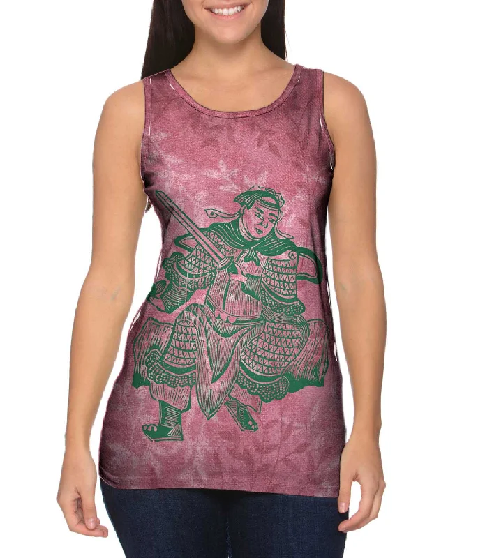 Plus Size Women's Ruffled Hem Tank Tops with Floral PrintsJapan - "The God Of Agriculture" Plus Size Women's Ruffled Hem Tank Tops with Floral PrintsJapan - "The God Of Agriculture"