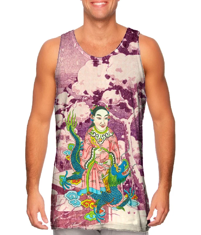 Plunge Neck Women's Seamless Tank Tops for a Smooth FitJapan - "Tsingsien God Of Wells" Plunge Neck Women's Seamless Tank Tops for a Smooth FitJapan - "Tsingsien God Of Wells"