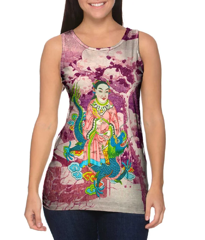 Women's Cropped Tank Tops with Vintage Band LogosJapan - "Tsingsien God Of Wells"