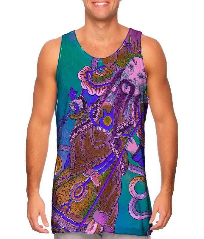 One - Shoulder Women's Rayon Blend Tank Tops for a Flowy LookJapan - "Yu hwa lung"