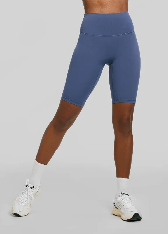 Ruffled Hem Women Shorts to Add a Feminine TouchIris Blue Bike Shorts