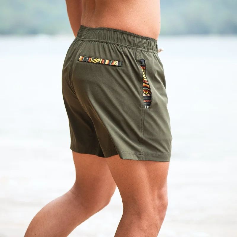 Patterned Geometric Women Shorts for a Modern AppealNomad 3.0 Short (Hybrid) - Olive 5" & 7" Patterned Geometric Women Shorts for a Modern AppealNomad 3.0 Short (Hybrid) - Olive 5" & 7"