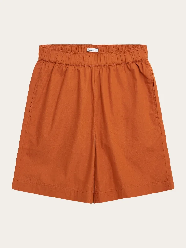 Jeanette Women Shorts with a Soft and Comfortable FeelPoplin bermuda shorts - Leather Brown Jeanette Women Shorts with a Soft and Comfortable FeelPoplin bermuda shorts - Leather Brown